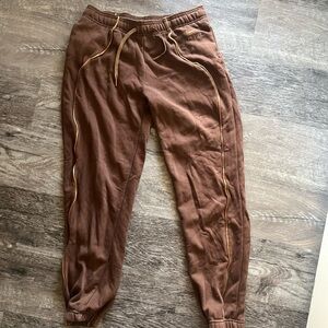 Nike Brown Sweatpants with Gold Accents